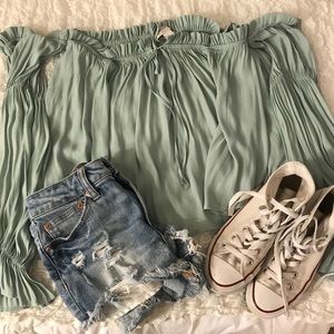 Boho Teal Top
